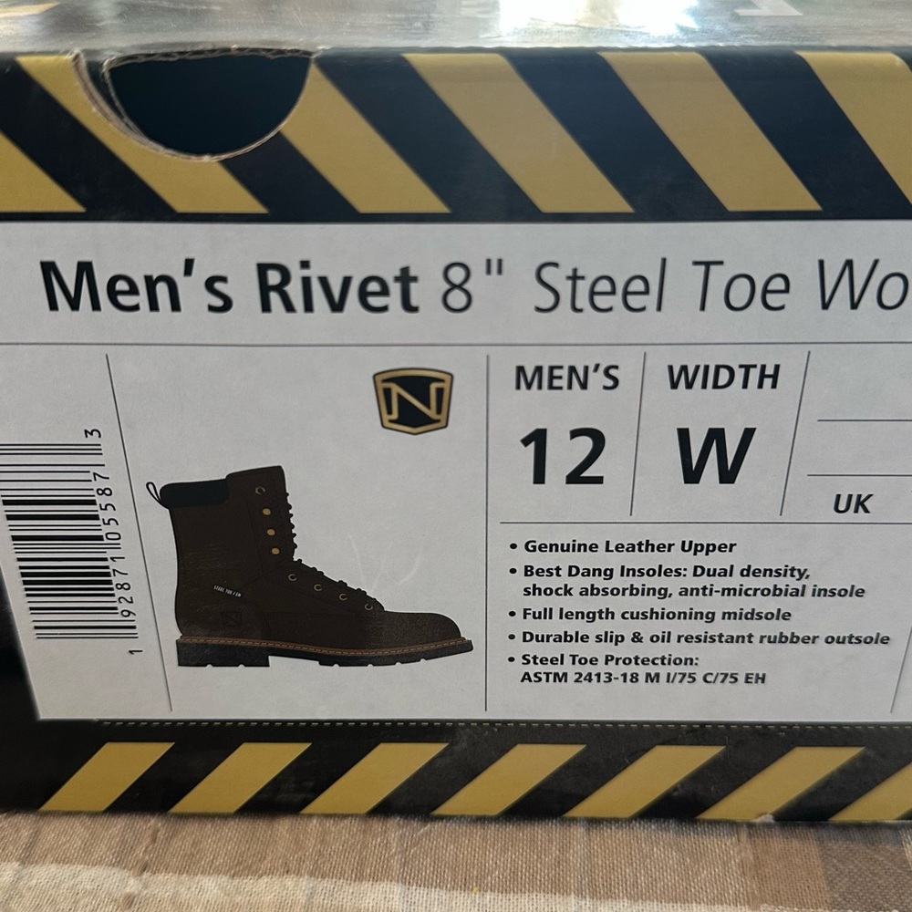Nautilus Men's Dark Brown Steel Toe Boots - Picture 6 of 7